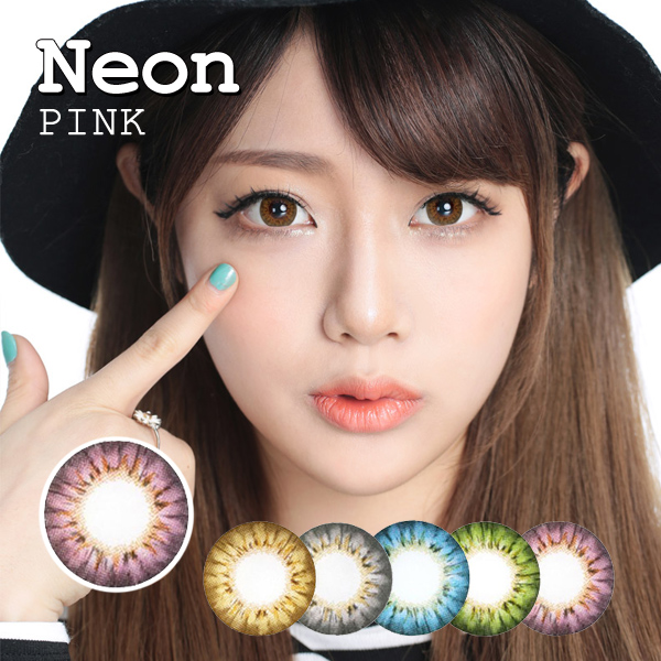 度あり度なし バービーアイ ネオン Neon ピンク1年 2枚入dia 14 2mm激安カラコン